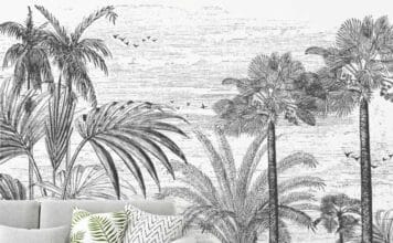 Papier peint jungle noir et blanc une touche exotique et moderne pour votre intérieur