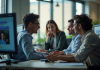 Espace de bureau moderne avec professionnels collaborant