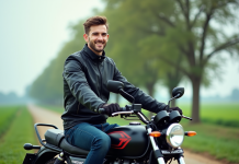 Bande Avengers : découvrez la moto Magpower 125cc homologuée Jeune homme sur moto Magpower 125cc en campagne