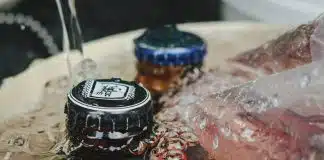 black and white bottle cap
