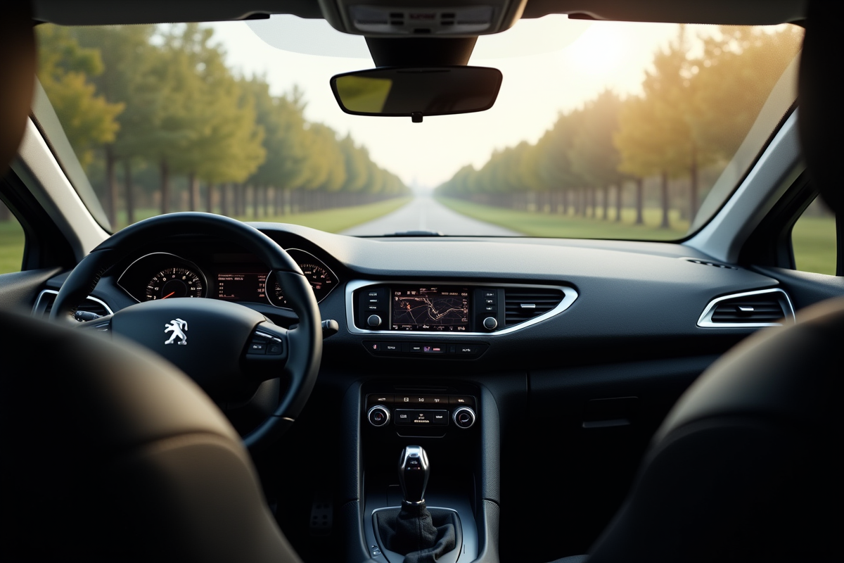 Intérieur de la Peugeot 308 GT vue du conducteur