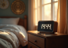 Réveil matin digital dans chambre mystique à 4h44